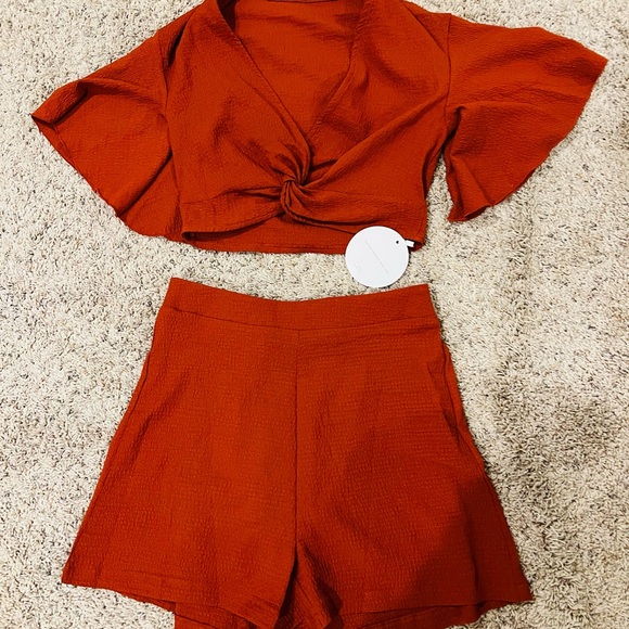 Rust Orange Two-Piece Set - Picture 2 of 2